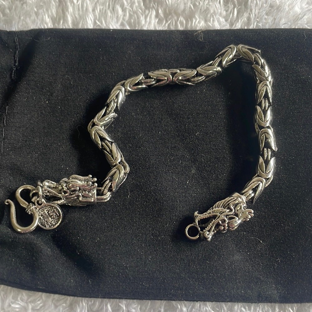 Silver toned Dragon Bracelet